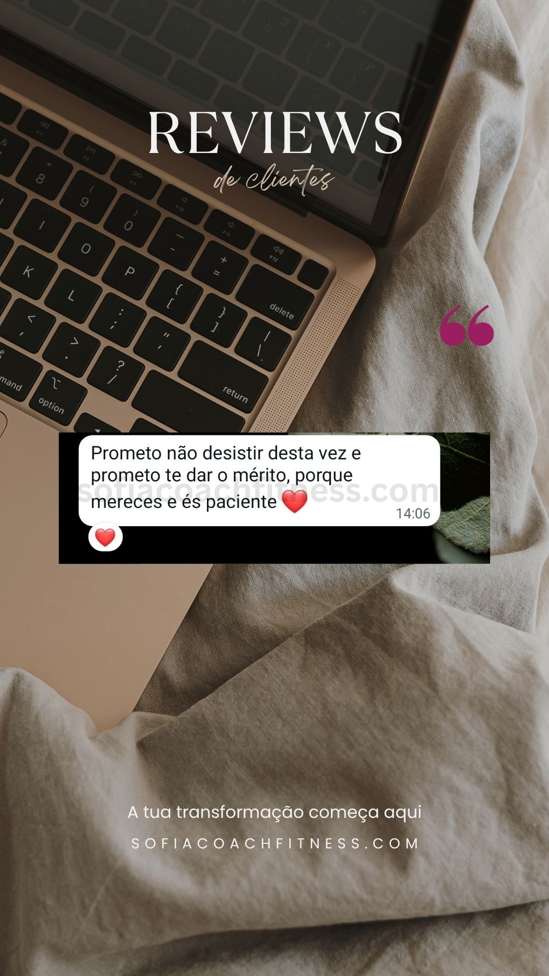 Cliente relata mudança corporal significativa com acompanhamento online
